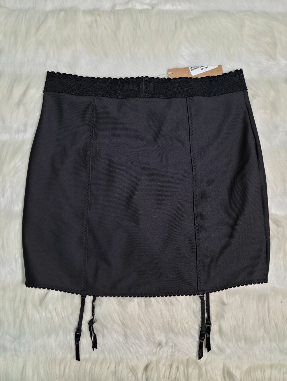 SKIMS Body Mini Garter Skirt Black Onyx Women Large NEW - Picture 2 of 7